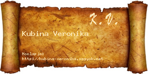 Kubina Veronika névjegykártya